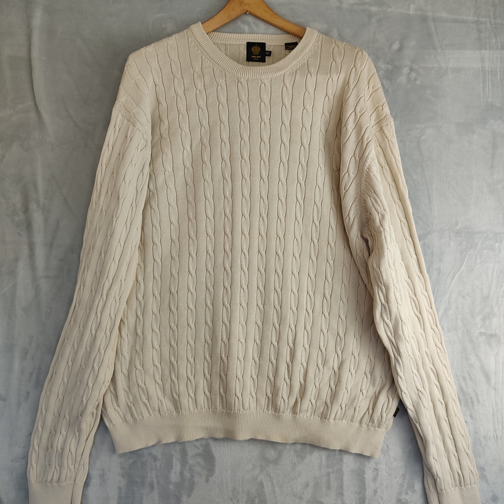 Trump Golf‎ XXL Cable Knit Sweater Cream Long Sleeve Classic
